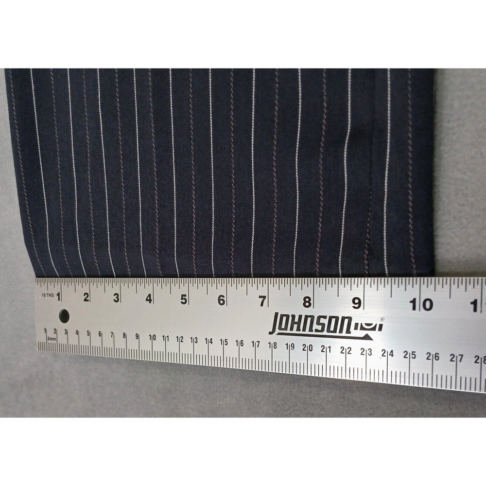 Apostrophe Womens‎ Vanessa Navy Pinstripe Wide Straight Leg Dress Pants Size 6 - Picture 6 of 14
